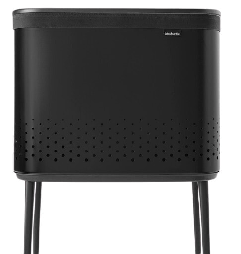 Brabantia Bo Laundry Bin, 60 L, Rectangular, Black, Black, 540 mm, 320 mm