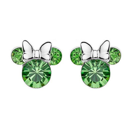 Glittering silver Minnie Mouse stud earrings ES00028SAUGL.CS