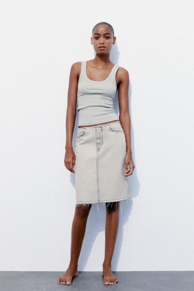 Denim trf skirt