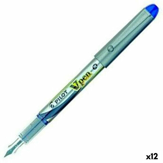 Ручка для каллиграфии с жидкими чернилами Pilot V Pen Одноразовая Синяя 0,4 мм (12 штук)