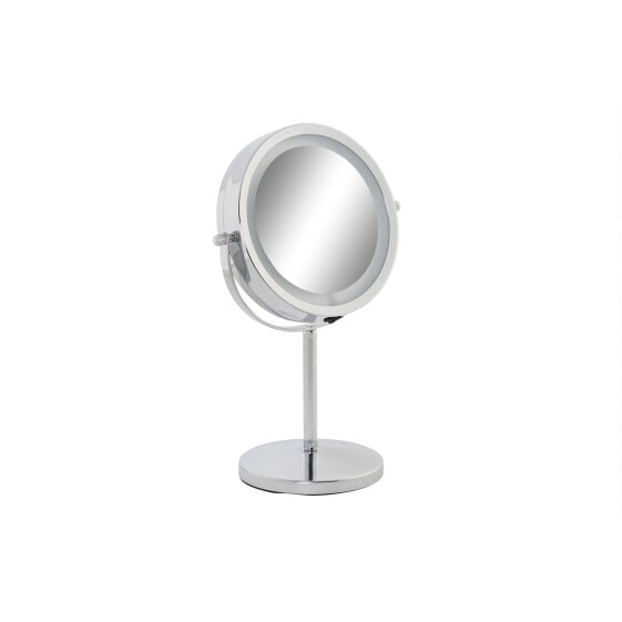 Увеличительное зеркало с LED DKD Home Decor Серебристый Металл 21,5 x 13,5 x 32,5 см