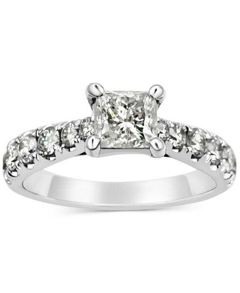 Diamond Princess-Cut Engagement Ring (1-1/2 ct. t.w.) in 14k White Gold