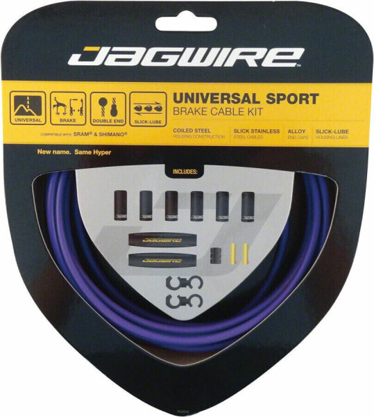 Тормозной набор кабелей Jagwire Universal Sport, фиолетовый