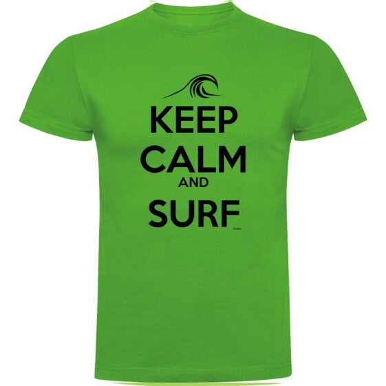 KRUSKIS Keep Calm and Surf Short Sleeve T-shirt short sleeve T-shirt