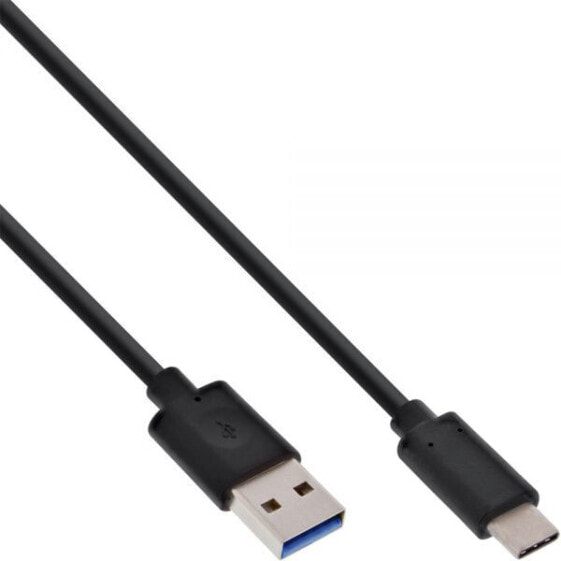 InLine USB 3.2 Gen.1x2 Cable - USB-C male / USB-A male - black - 1m