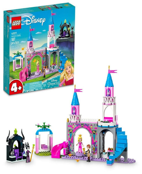 Disney Princess Aurora's Castle 43211 Toy Building Set with Aurora, Prince Philip and Maleficent Minifigures