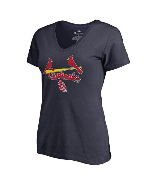 Women's Navy St. Louis Cardinals Team Lockup T-shirt
