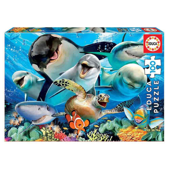 EDUCA BORRAS 100 Pieces Selfie Bajo El Agua Wooden Puzzle