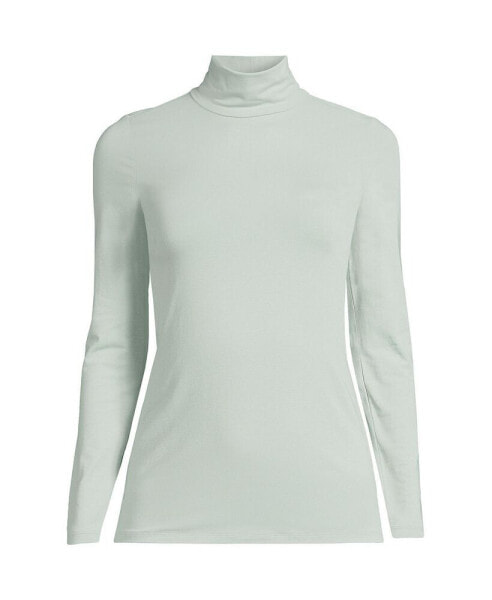 Women's Tall Lightweight Jersey Skimming Long Sleeve Turtleneck