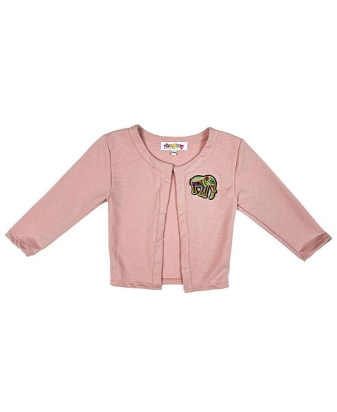 Baby Girls Elephant Patch Cardigan