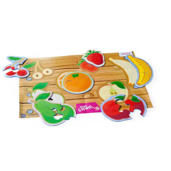 Рамка-вкладыш для малышей Miniland 7 Пазлов с фруктами.