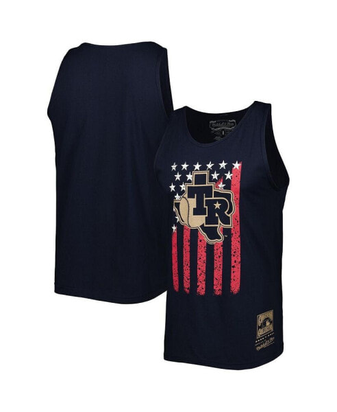 Men's Navy Texas Rangers Cooperstown Collection Stars and Stripes Tank Top
