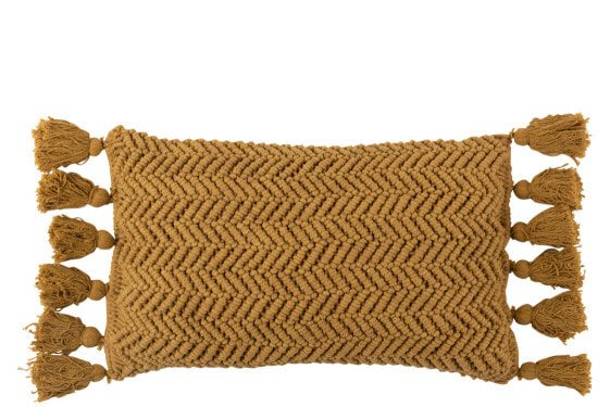 Декоративная подушка J-LINE с кисточками