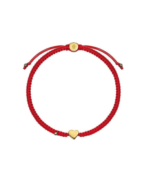 Enchanting Love - Red String Gold Heart Charm Bracelet