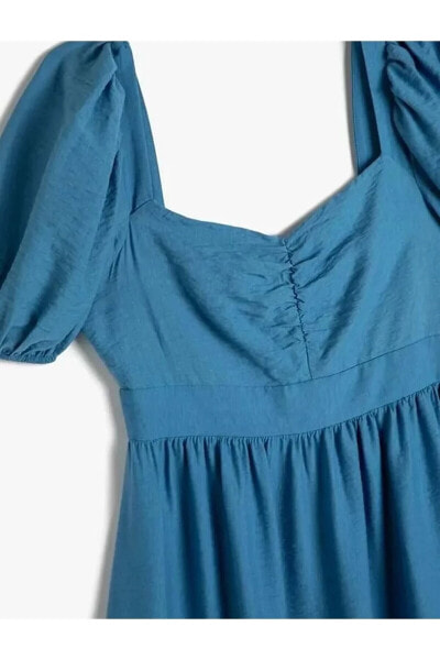 Kadın Giyim Elbise 3SAK80199EW Mavi Mavi