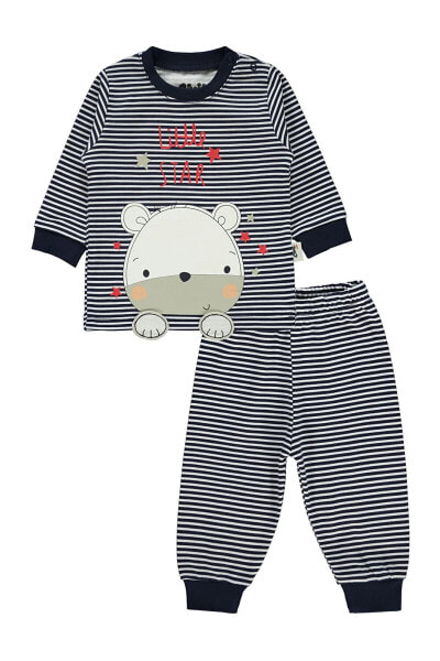 Bebek Pijama Takımı 3-18 Ay Lacivert