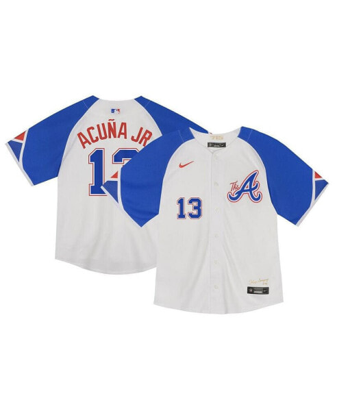 Toddler Ronald Acuna Jr. White Atlanta Braves City Connect Limited Player Jersey