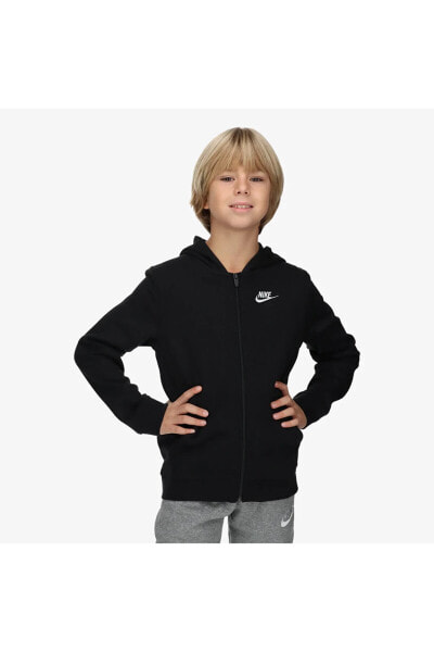 Спортивная толстовка Nike Sportswear Club French Terry Full-Zip Hoodie Çocuk Sweatshirt DD1698-010 для детей