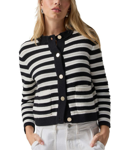 Women's Striped Sweater Jacket