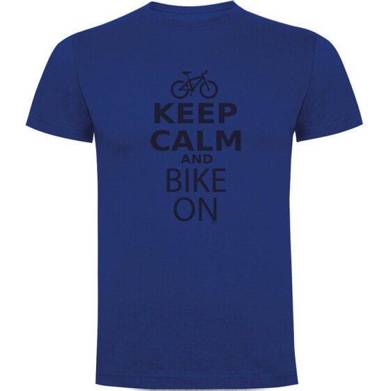 KRUSKIS Keep Calm And Bike On short sleeve T-shirt