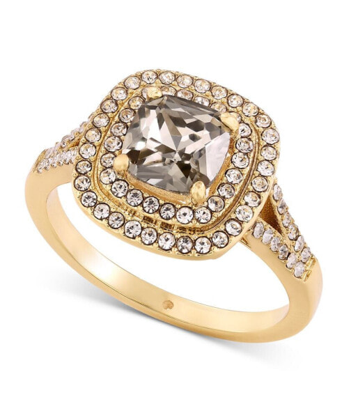 Gold-Tone Pavé & Cushion-Cut Crystal Ring, Created for Macy's
