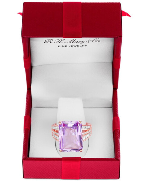 EFFY® Pink Amethyst (15-1/2 ct. t.w.) & Diamond (3/8 ct. t.w.) Ring in 14k Gold (Also available in Green Quartz, Citrine, Swiss Blue Topaz and London Blue Topaz)