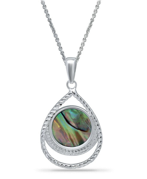 Macy's abalone Inlay Center Pendant Necklace