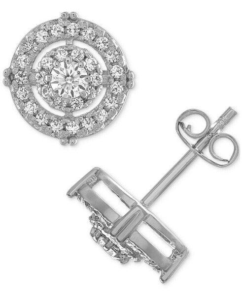 Cubic Zirconia Circle Stud Earrings in Sterling Silver, Created for Macy's