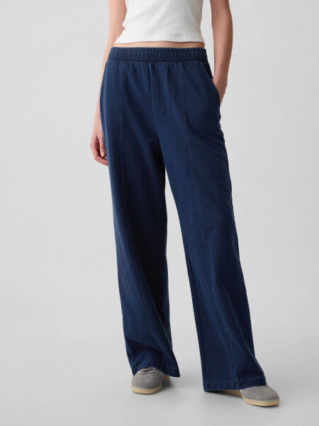 Seamed Wide-Leg Sweatpants