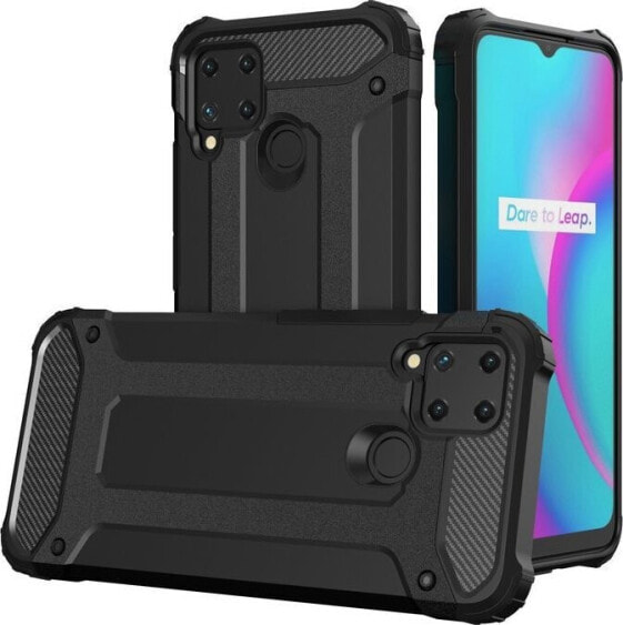 Hurtel HYBRID ARMOR ETUI REALME 10 5G / REALME 9I 5G PANCERNY HYBRYDOWY POKROWIEC CZARNE