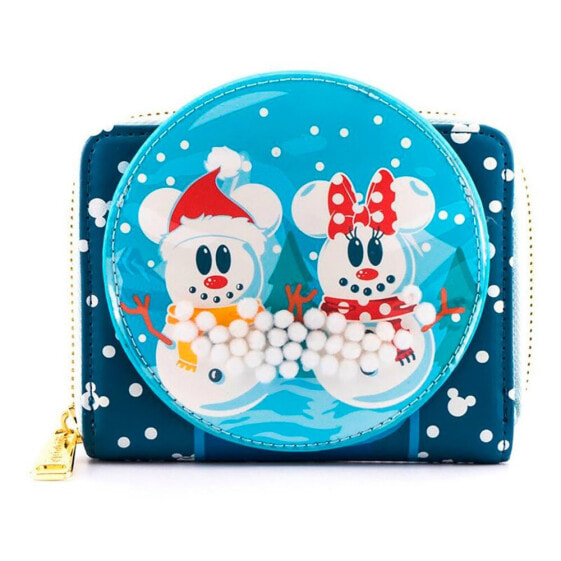 LOUNGEFLY Wallet Mickey Minnie Snowman