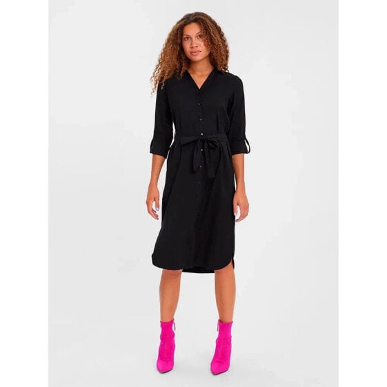 VERO MODA Bell Calf Woven Long Sleeve Dress