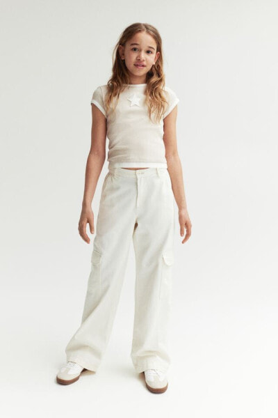 Wide-leg Cargo Pants