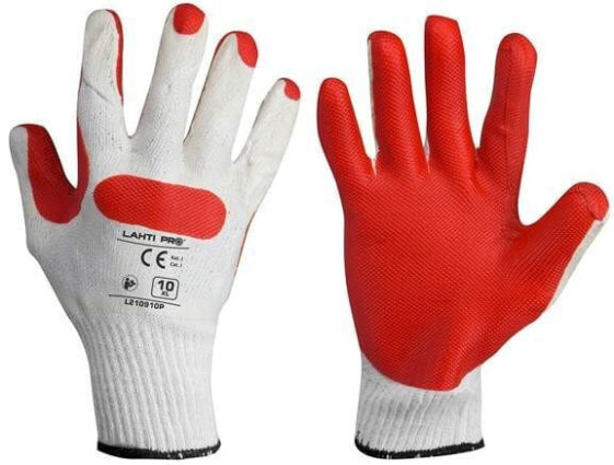 Защитные перчатки LAHTI PRO Rękawice охранные powlekane grubą wastwą lateksu L210910W - 12 пар