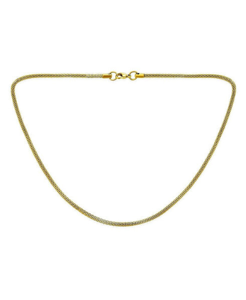 Unisex Bali Balinese Coreana Caviar Popcorn Chain Necklace Men Women Yellow Gold Plated Stainless Steel 3.5MM, 24 Inch