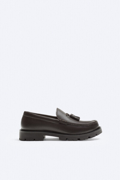 Leather tassel loafers