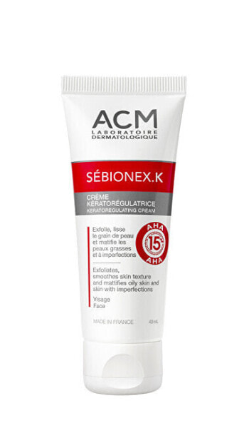 Keratoregulating Cream for problematic skin and AHA acid content Sébionex K (Keratoregulating Cream) 40 ml