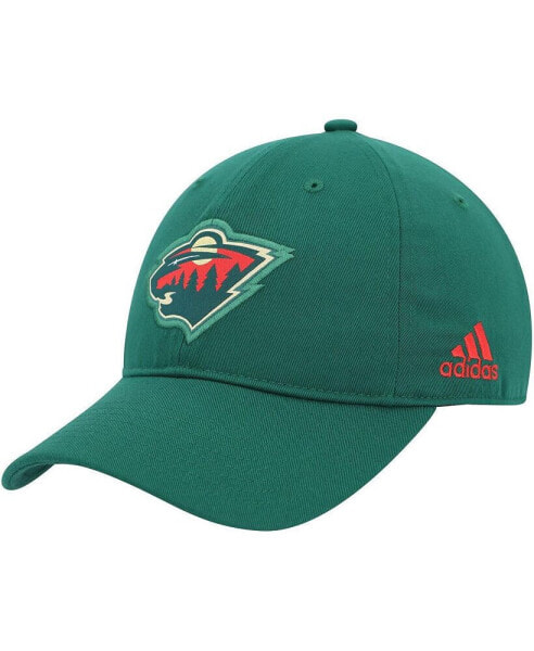 Men's Green Minnesota Wild Primary Logo Slouch Adjustable Hat