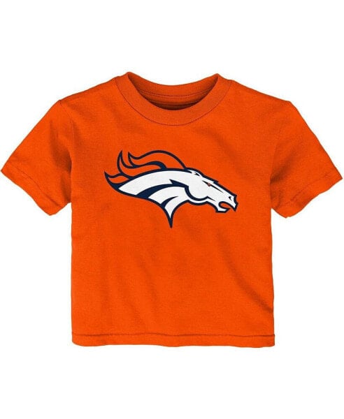 Baby Boys and Girls Orange Denver Broncos Primary Logo T-shirt