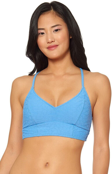 Jessica Simpson 259286 Women's Rose Bay Textured Midkini Bikini Top Size Medium