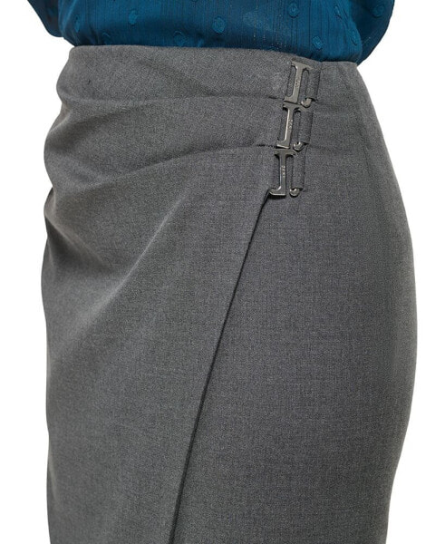 Women's Faux Wrap Pencil Skirt
