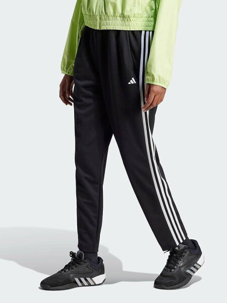 adidas performance AEROREADY Train Essentials 3-Stripes Joggers in Black