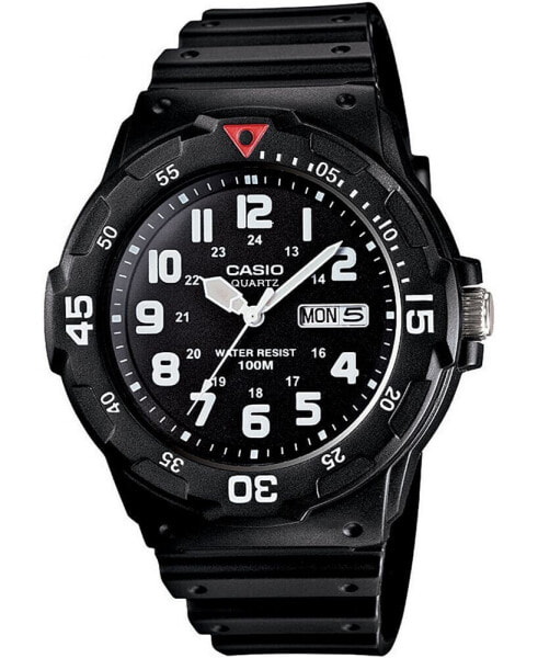 Men's Black Resin Strap Watch 43mm