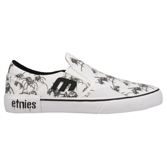 Etnies Marana X Bones Slip On Mens White Sneakers Athletic Shoes 4107000581-110