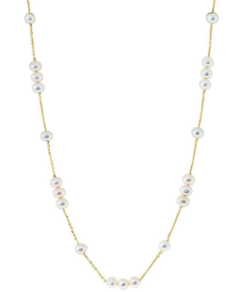 EFFY Collection eFFY® Freshwater Pearl (6mm) 18" Collar Necklace in 14k Gold