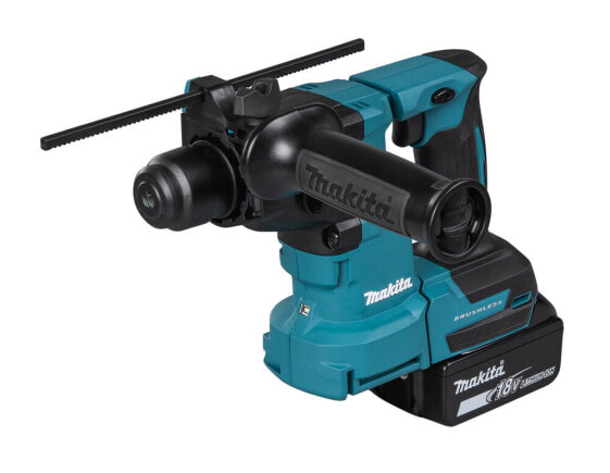 Makita Akku-Kombihammer DHR183RTWJ, 18V SDS-PLUS 2x 5,0 Ah + Ladegerät mit Absaugung DX16