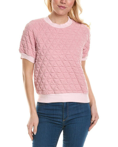 Stateside Quilted Knit Top Women's Pink Xs