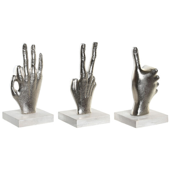 Decorative Figure DKD Home Decor Silver 10 x 10 x 20 cm (3 Units)