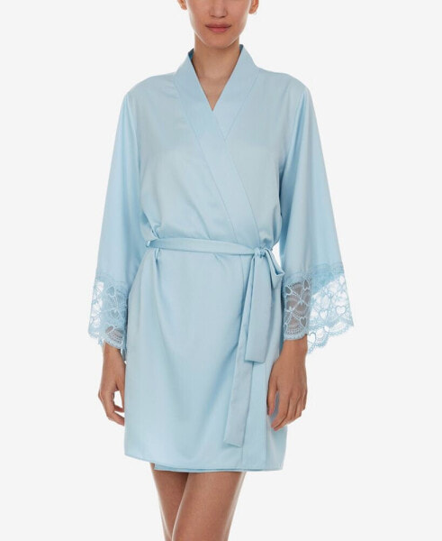 Пижама Flora by Flora Nikrooz Heart Lace Charmeuse Wrap Robe