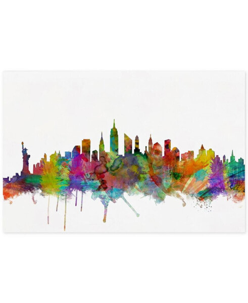 Michael Tompsett 'New York City Skyline' Canvas Art - 16" x 24"